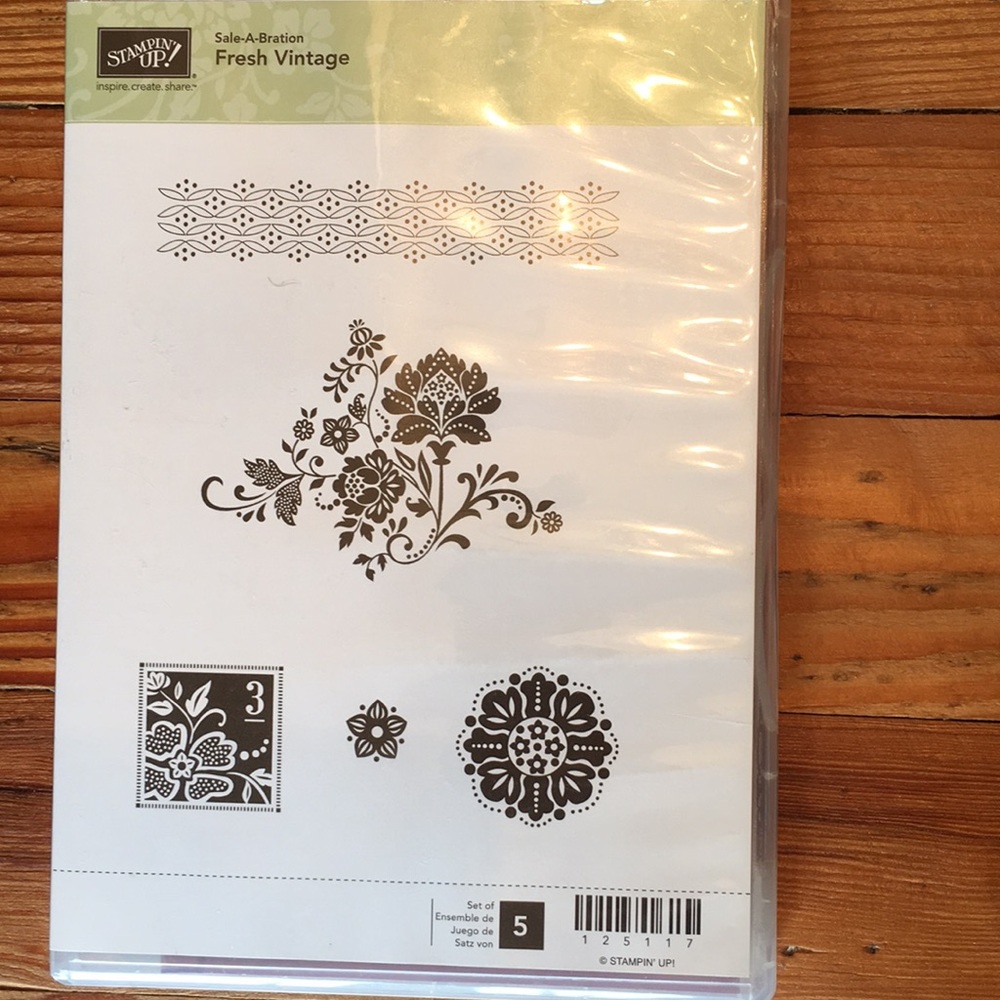 Stampin up- fresh vintage- rubber cling